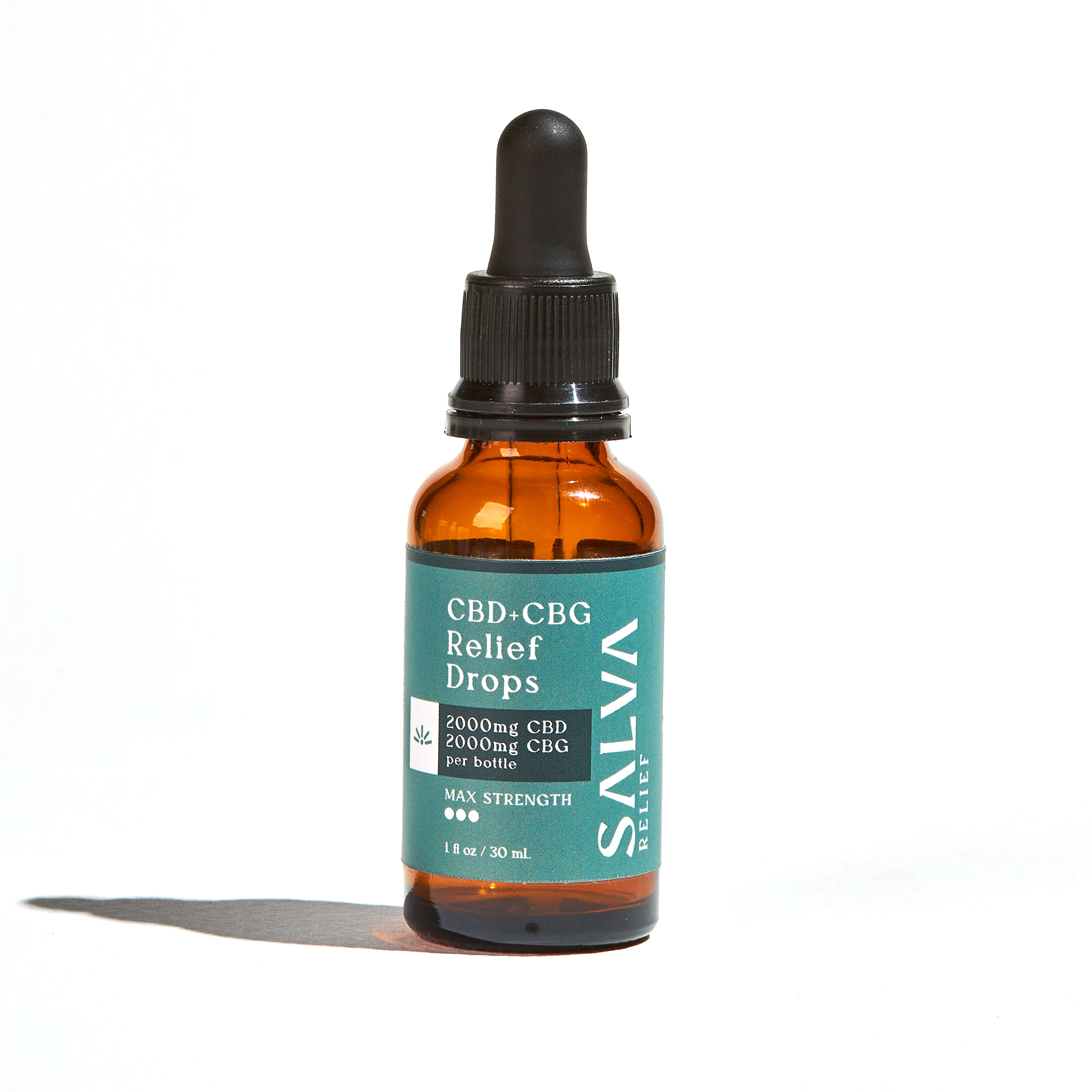 SALVA CBD+CBG Relief Drops: 2000mg CBD + 2000mg CBG (30 ml)